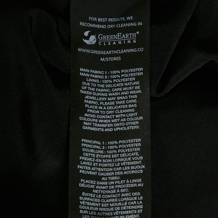 Pre Owned Self-Portrait Black Cluster Sequin Taffeta Pleated Mini Dress S