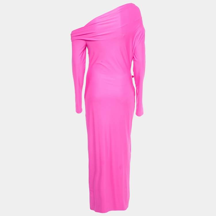 Pre Owned Self-Portrait Fuchsia Pink Jersey Cut-Out Maxi Dress M
