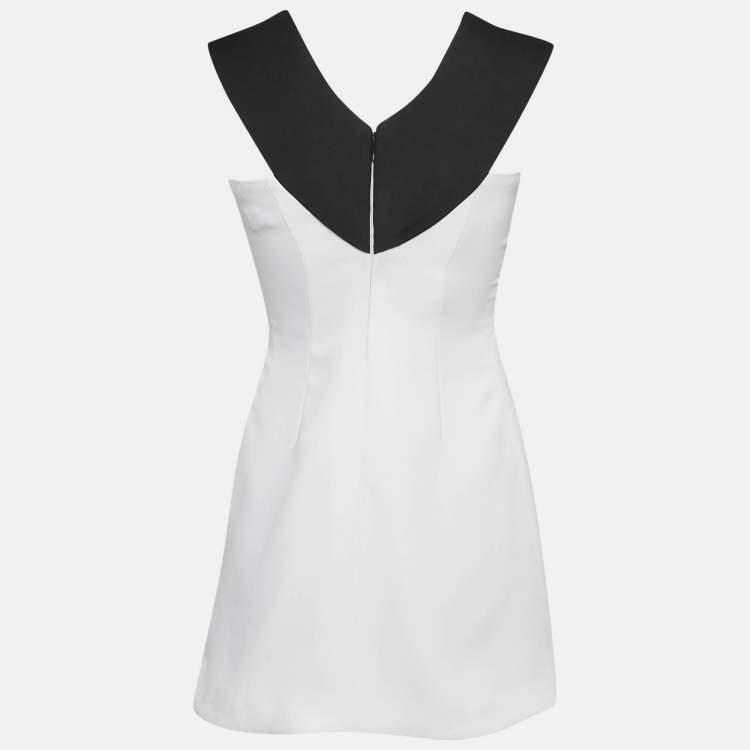 مملوكة مسبقًا Self-Portrait White Crepe Bow Detail Off-Shoulder Mini Dress M