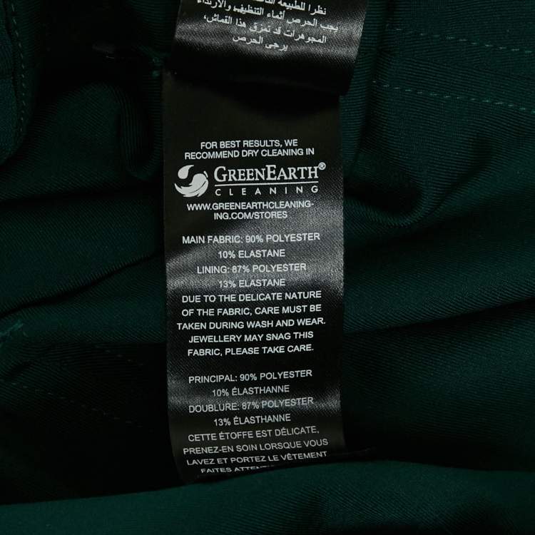 Pre Owned Self-Portrait Teal Blue Pleated Jersey Crossover Top S