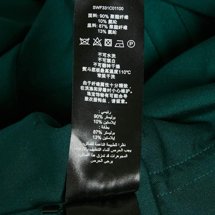 Pre Owned Self-Portrait Teal Blue Pleated Jersey Crossover Top S