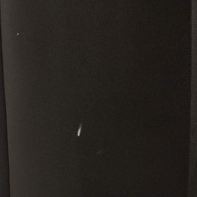 Pre Owned Self-Portrait Black Bead Embellished Jersey Ruffled Jumpsuit M