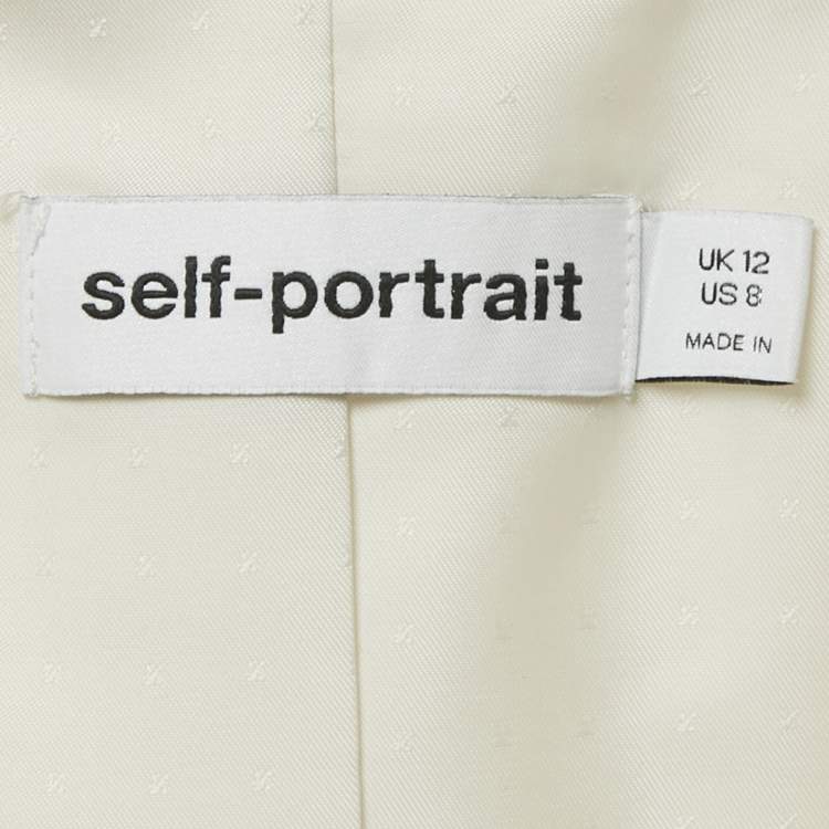 Pre Owned بلايسوت سيلف بورتريه قشدي مزيج الكتان مقاس متوسط