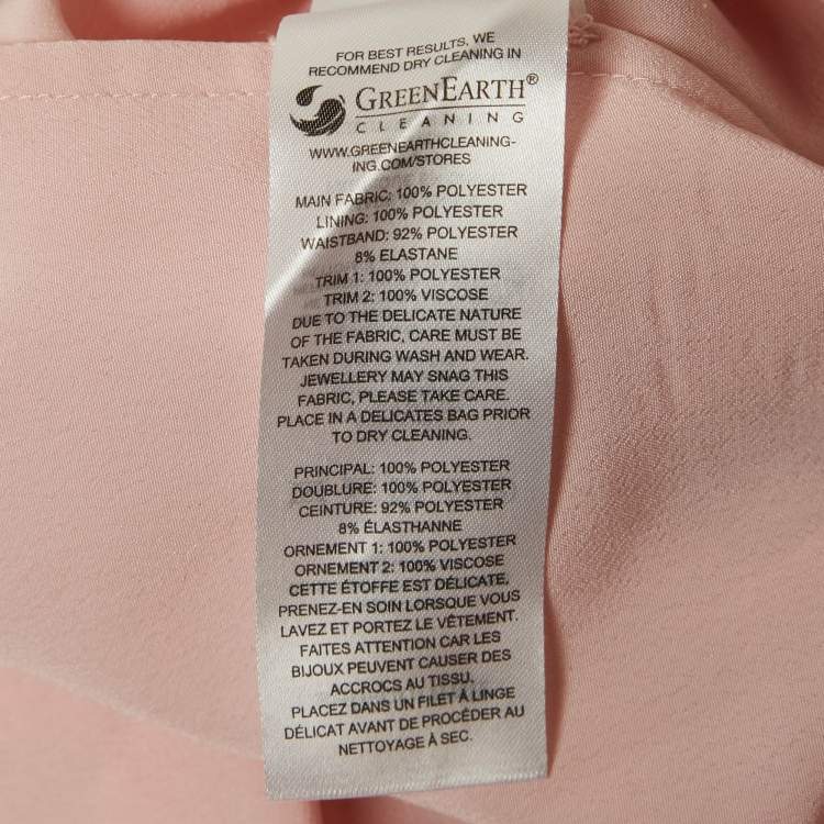 Pre Owned Self-Portrait Pink Guipure Lace Mini Dress M