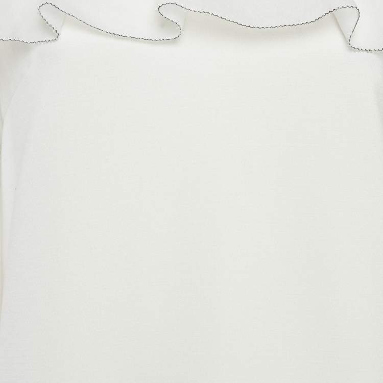 Pre Owned Self-Portrait Lace Trim Jersey Short DressM