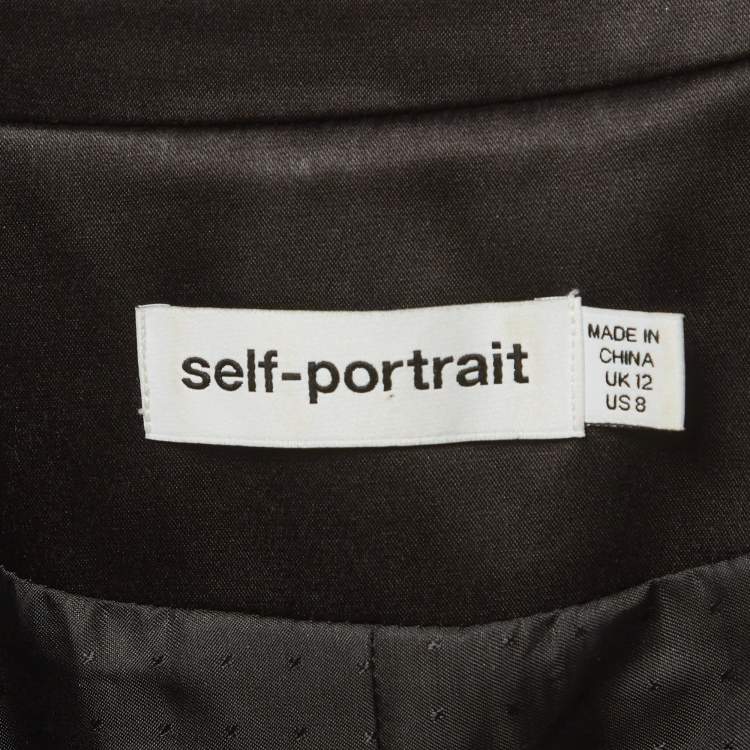 Pre Owned بلاي سوت سيليف بورتريه تيد معدني بولكي أسود مقاس متوسط - ميديم