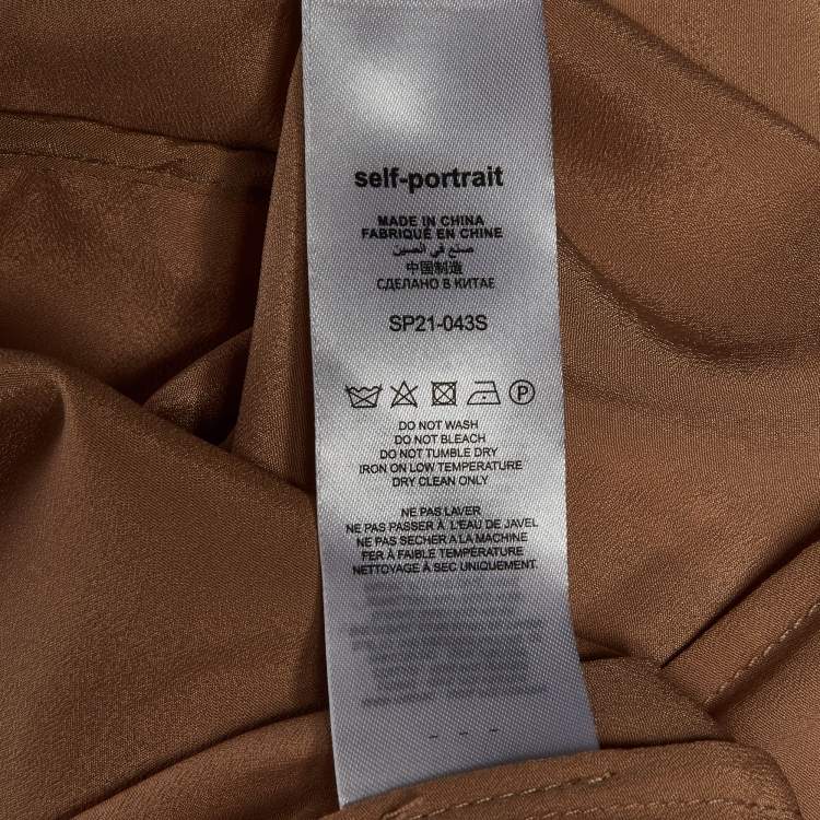 Pre Owned Self-Portrait White Floral Lattice Lace Sleeveless Midi Dress M