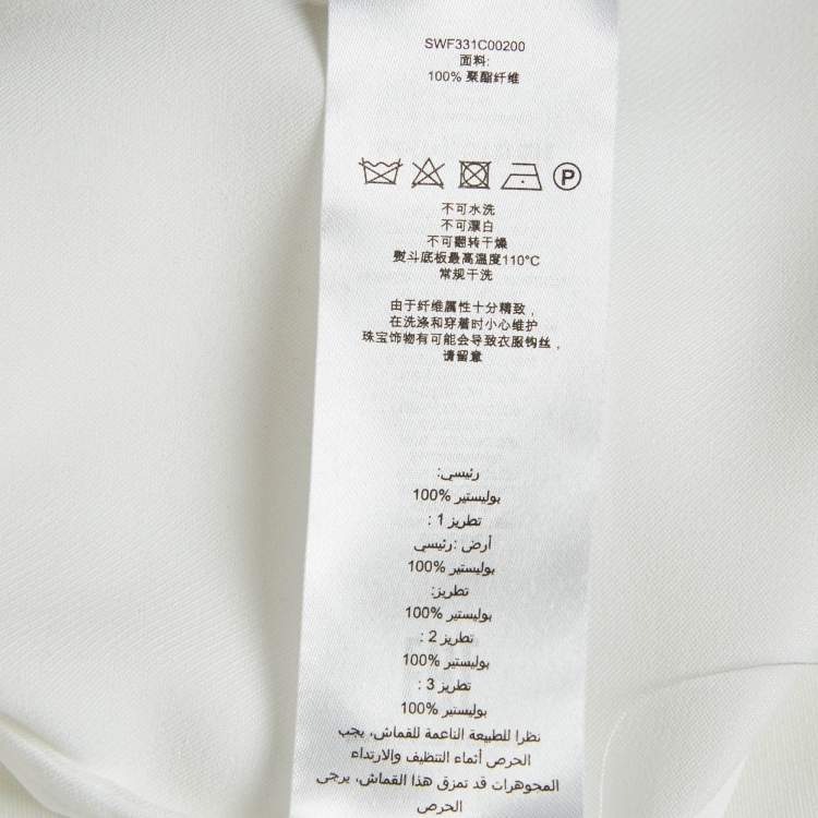 Pre Owned Self-Portrait White Twill Frill Yoke Shirt M