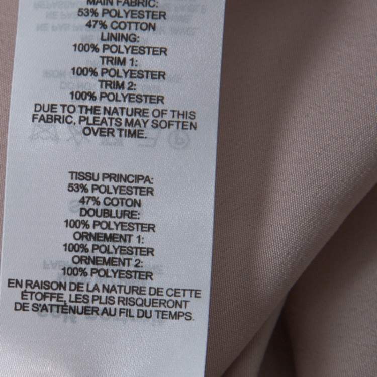 Pre Owned Self-Portrait White Embroidered Voille Front Button One Shoulder Asymmetric Dress S