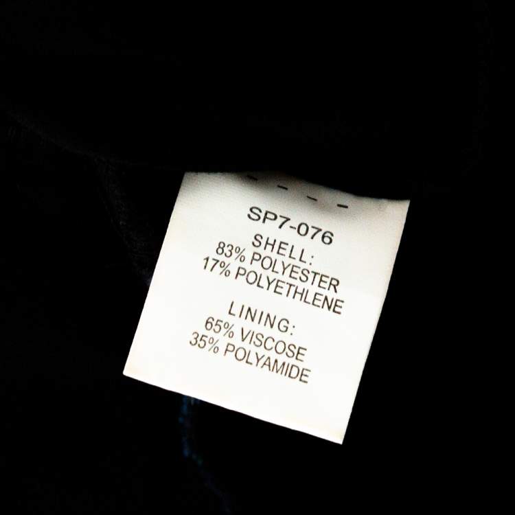 Pre Owned Self Portrait Bicolor Guipure Lace Scallop Hem Detail Paneled Midi Dress S