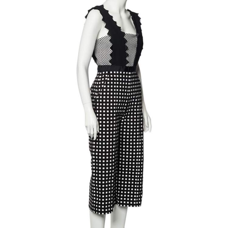 Black and white maxi polka dot chiffon dress 5156