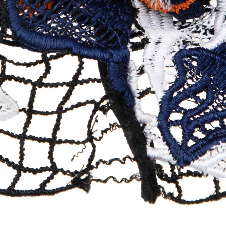 Pre Owned Self-Portrait Navy Blue Lace Summer Top M