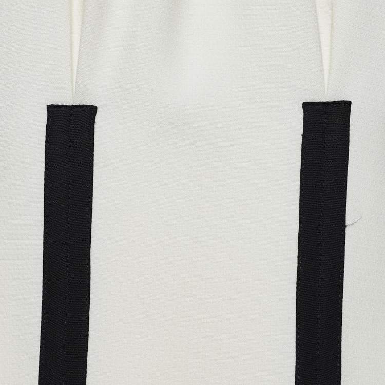 Pre Owned Self-Portrait White Knit Cold-Shoulder Calista Midi Dress L