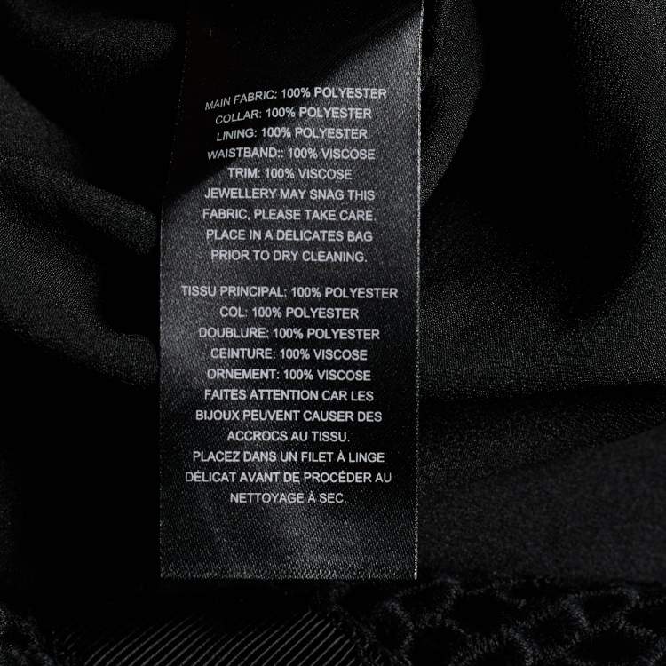 مملوكة مسبقًا Self-Portrait Black Eyelet Lace Scalloped Midi Dress L