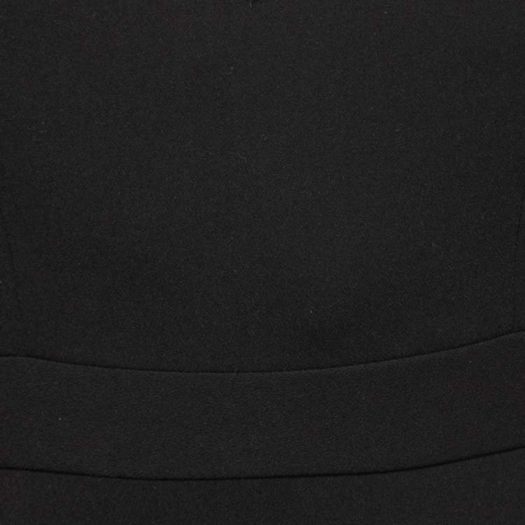 مملوكة مسبقًا Self-Portrait Black Crepe Embellished Puff-Sleeve Maxi Dress S