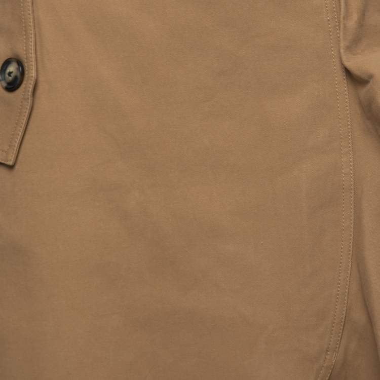 Pre Owned Self-Portrait Brown Cotton Asymmetric Ruffled Skirt M