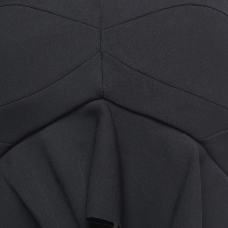 Pre Owned Self-Portrait Black Crepe Ruffled Cut-out Detail Strappy Jumpsuit M