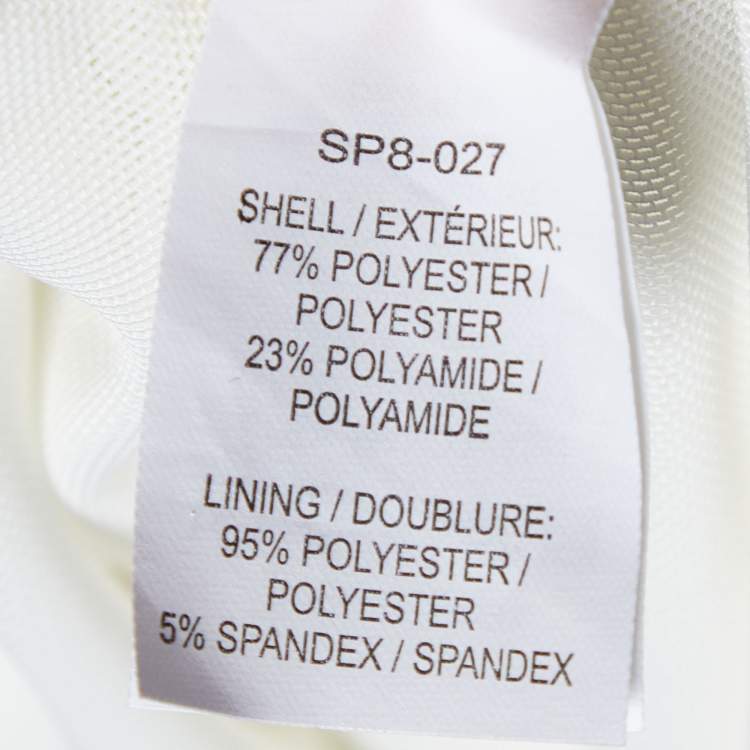 Pre Owned Self-Portrait White Sculptured Tear Drop Peplum Dress M