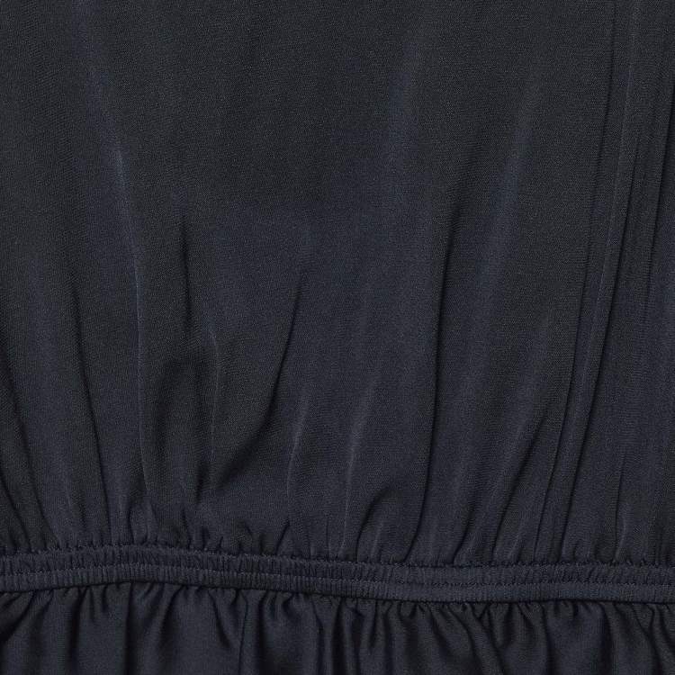 Pre Owned Self-Portrait Black Crepe & Lace Off-Shoulder Top S