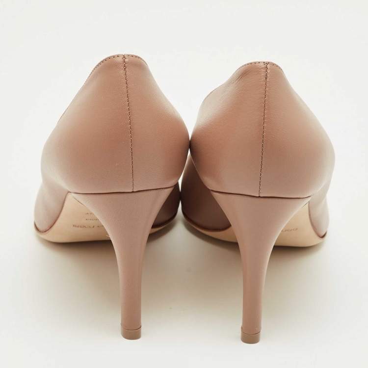 Pre Owned Sergio Rossi Dusty Pink Leather Madame Pumps Size 40