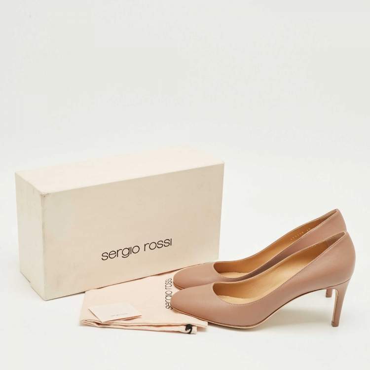 Pre Owned Sergio Rossi Dusty Pink Leather Madame Pumps Size 40