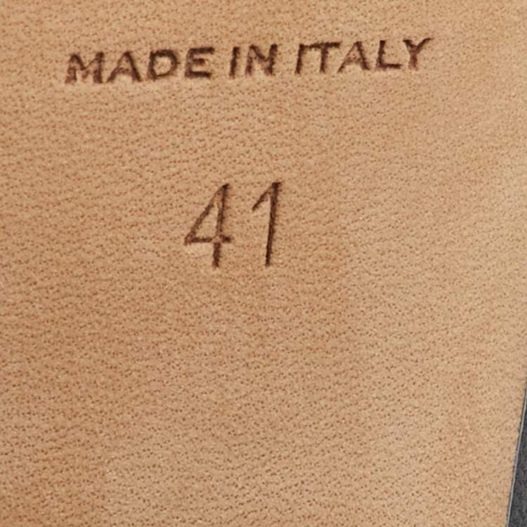 Pre Owned Sergio Rossi Black Leather Pointed Toe Block Heel Pumps Size 41