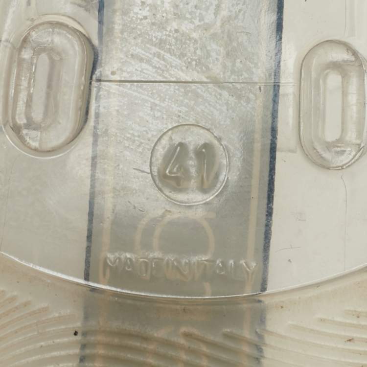 مملوكة مسبقًا Sergio Rossi Size 41 Transparent PVC Ankle Strap Sandals