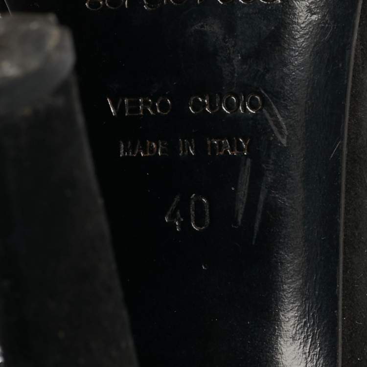 Pre Owned Sergio Rossi Size 40 Black/Gold Metal and T-Strap Platform Slingback Sandals