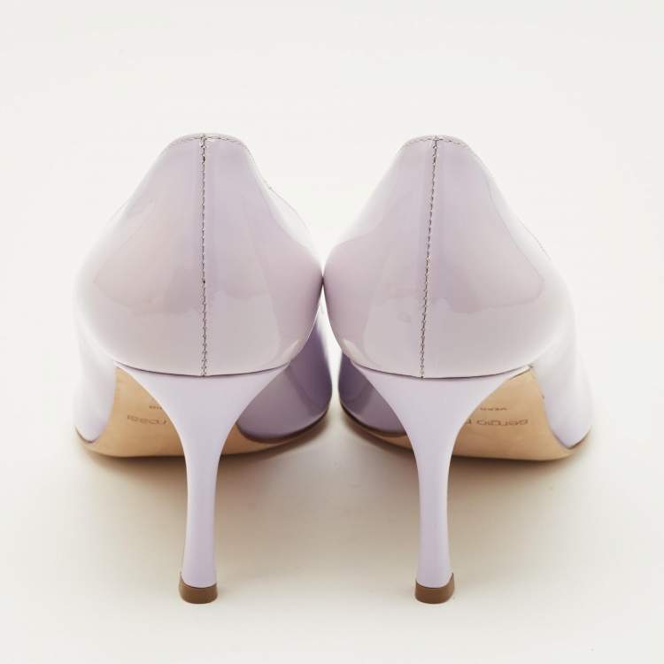 مملوكة مسبقًا Sergio Rossi Size 38 Lilac Purple Patent Leather Pointed Toe Pumps