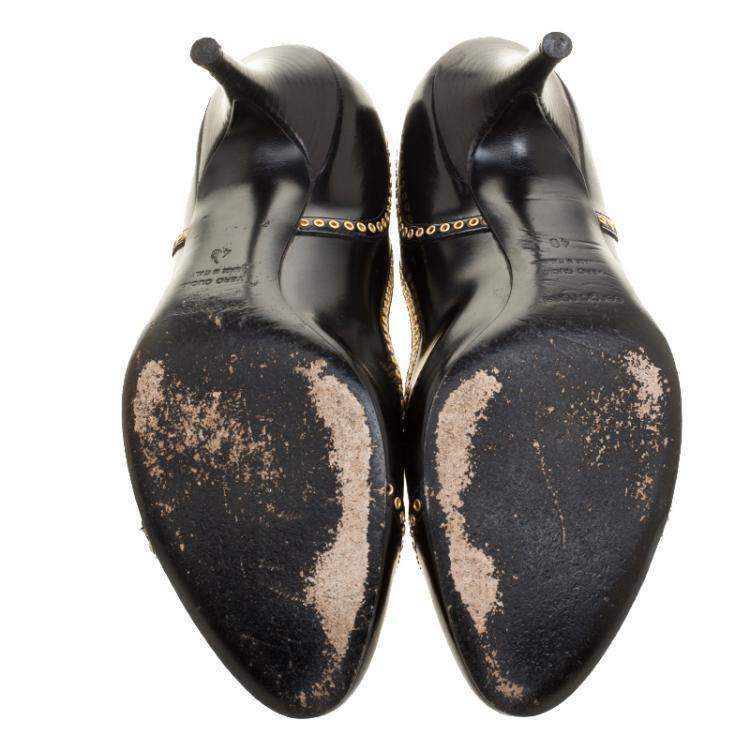 Pre Owned Sergio Rossi Black Leather Pumps Size 40