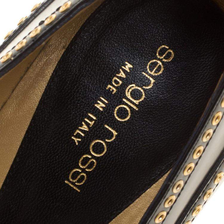 Pre Owned Sergio Rossi Black Leather Pumps Size 40