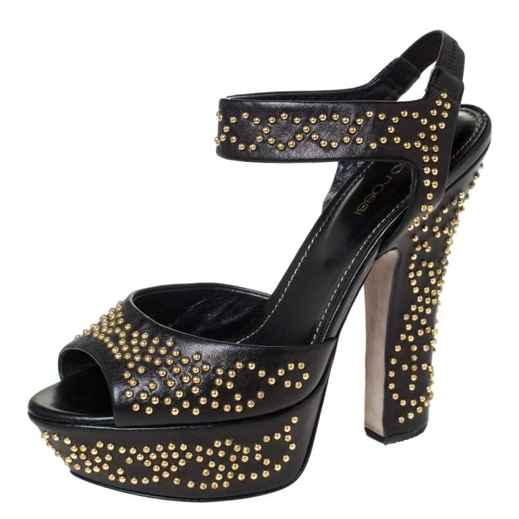 black studded platform shoes