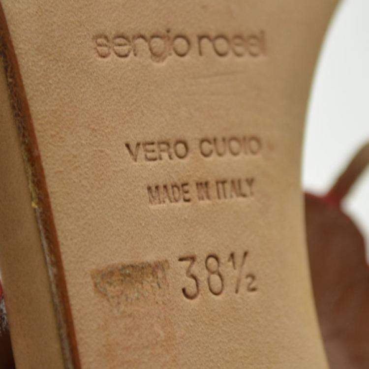 مملوكة مسبقًا Sergio Rossi Cherry Platform Sandals Size 38.5
