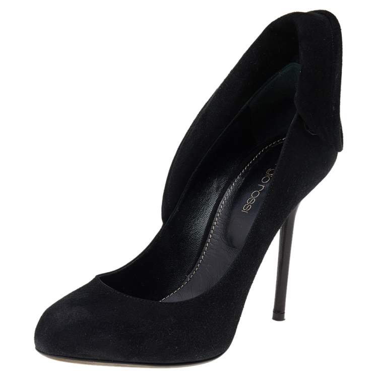 Sergio Rossi Black Suede Swirl Detail Pumps Size 36 Sergio Rossi | The  Luxury Closet