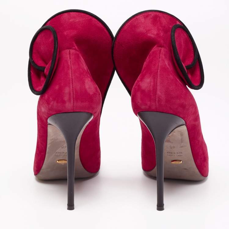 Pre Owned Sergio Rossi Pink Suede Swirl Pumps Size 40