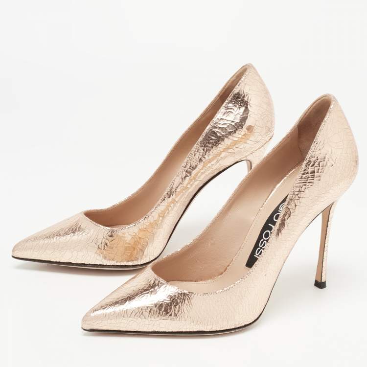 Sergio rossi sale silver heels