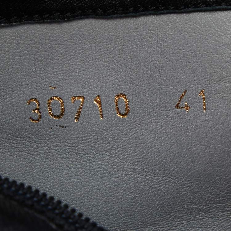 Pre Owned Sergio Rossi Black Leather Zip Up Ankle Boots Size 41