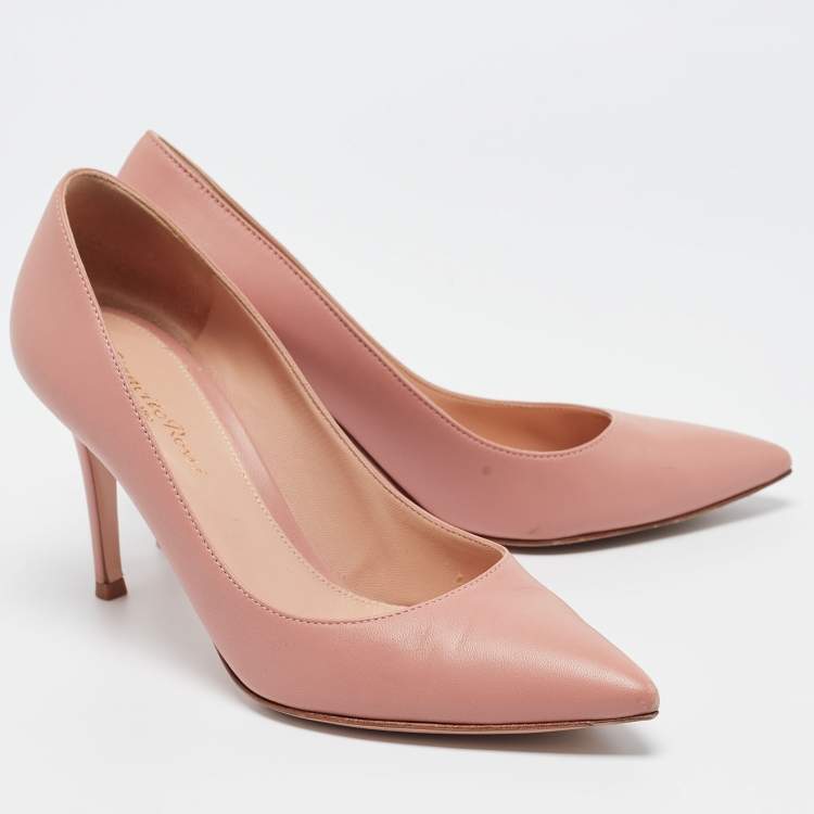 Pre Owned Gianvito Rossi Pink Leather Gianvito Pumps Size 36