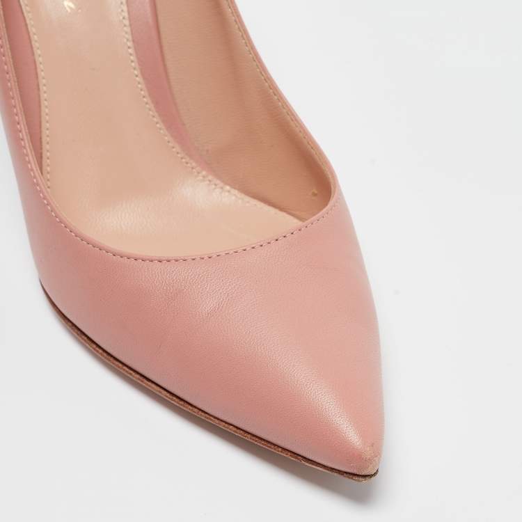 Pre Owned Gianvito Rossi Pink Leather Gianvito Pumps Size 36