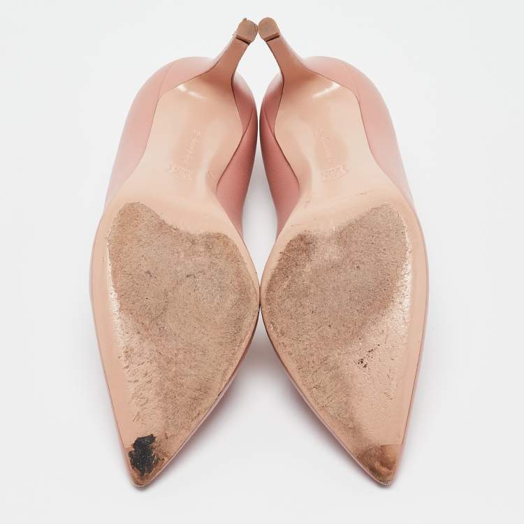 Pre Owned Gianvito Rossi Pink Leather Gianvito Pumps Size 36