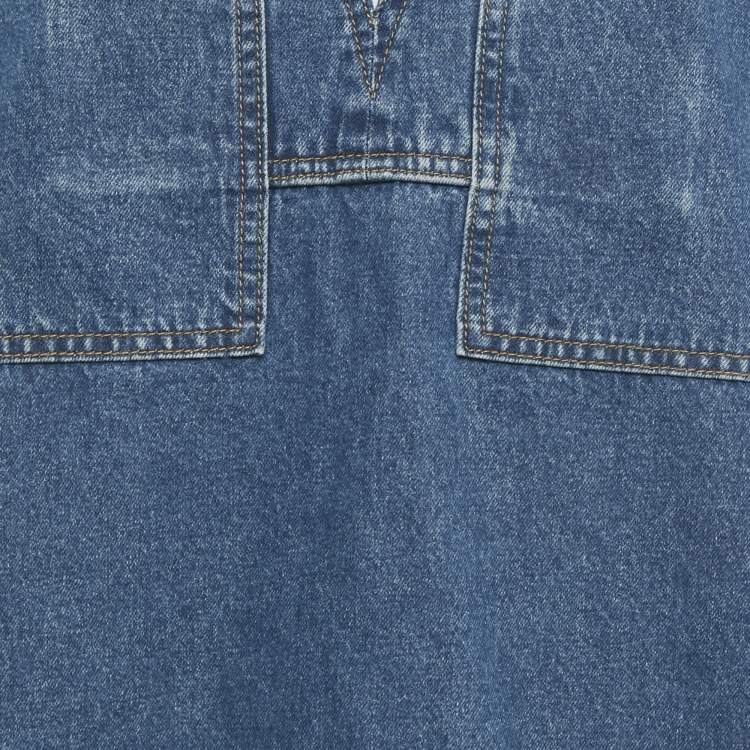 مملوكة مسبقًا Shona Joy Blue Denim Top and Shorts Set M/L