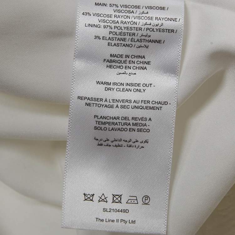 Pre Owned Significant Other White Textured Crepe Provence Cutout Maxi Dress S