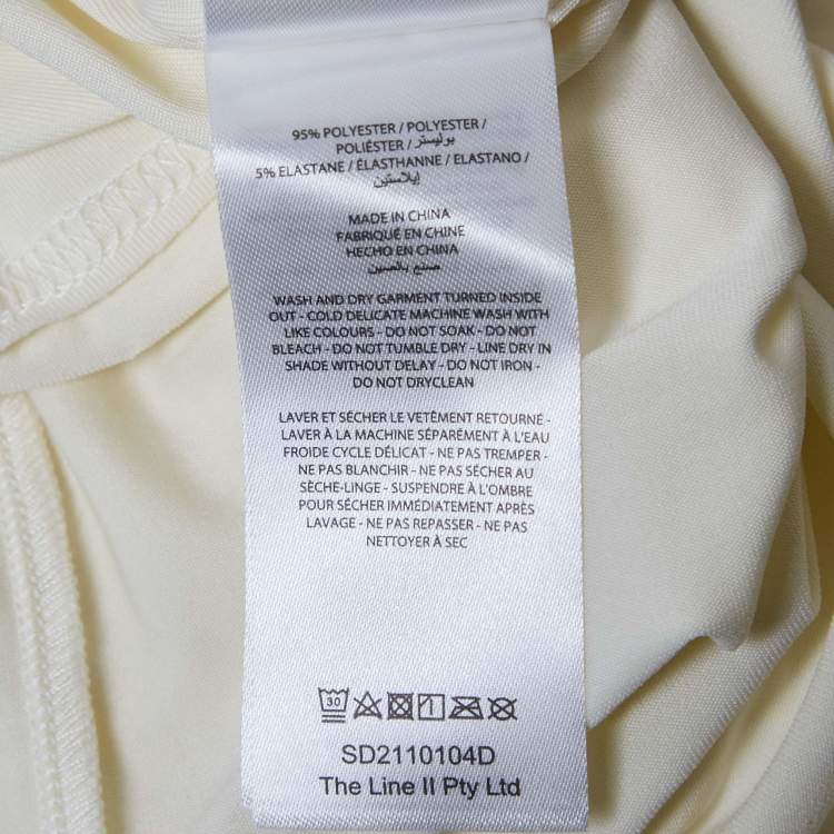 Pre Owned Significant Other Cream Knit Cut Out Monza Maxi Dress S