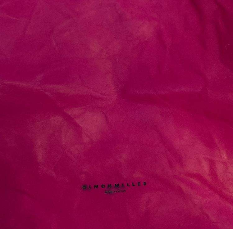Pre Owned Simon Miller Pink/Black Leather Small Lunch Bag Clutch 