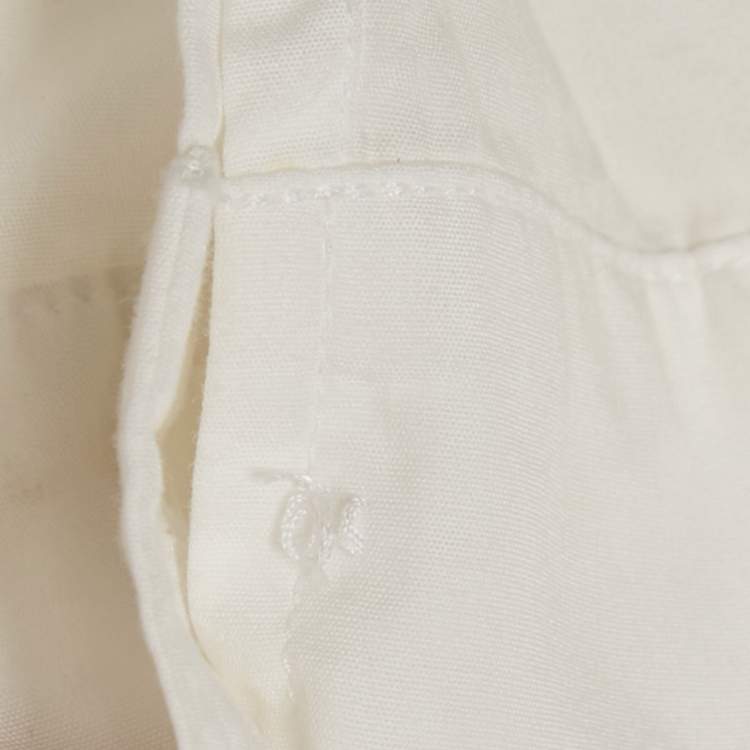 Pre Owned Simone Rocha White Cotton Gathered Sleeve Detail Shirt M