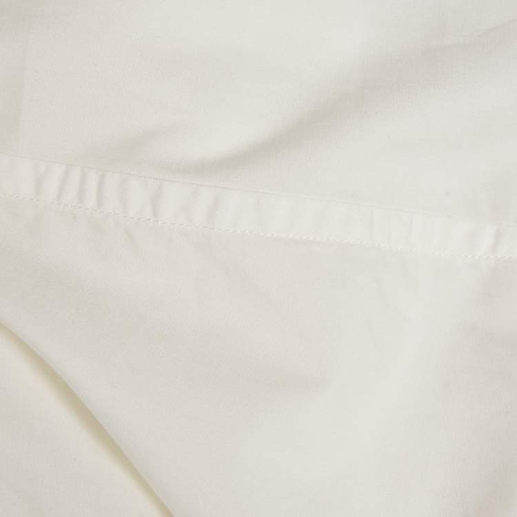 Pre Owned Simone Rocha White Cotton Gathered Sleeve Detail Shirt M
