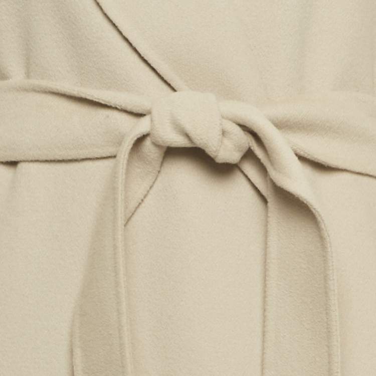 Pre Owned S'Max Mara Beige Wool Belted Elisa Coat L