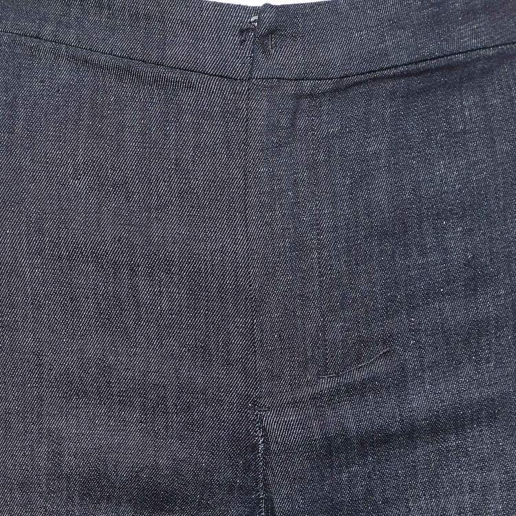 Pre Owned S'Max Mara Blue Denim Wide Leg Jeans L Waist 31"