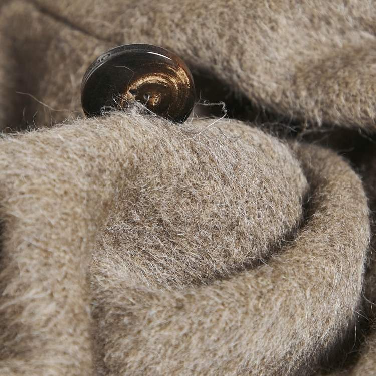 Pre Owned S'Max Mara Grey Felt Double Breasted Coat M