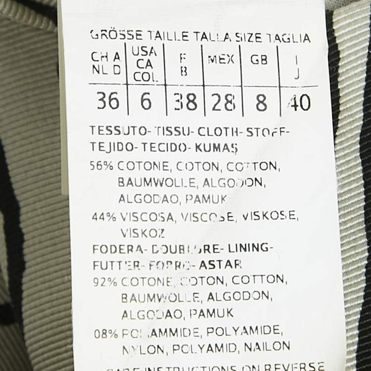 Pre Owned S'Max Mara White Printed Cotton Blend Sleeveless Short Dress S